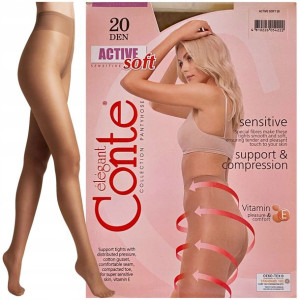 Rajstopy Wyszcuplajace 20den Active Soft R4 Natura