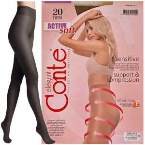 Rajstopy Wyszcuplajace 20 Den Active Soft R2 Nero
