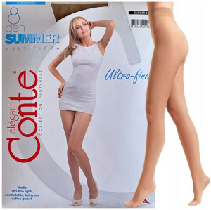 Rajstopy Damskie CONTE 8 DEN SUMMER R5 NATURAL