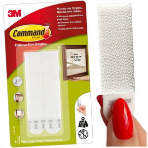 COMMAND Rzepy Samoprzylepne do Obrazow Duże 8 szt