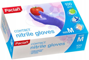 Rekawiczki Nitrylowe Lawendowe PACLAN M 100 szt