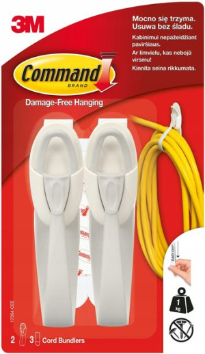 COMMAND Uchwyt ORGANIZACJA Kabli 2 szt Klips 1 Kg