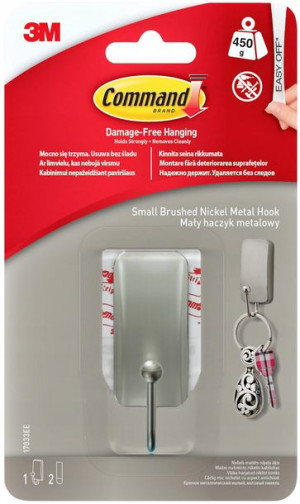 Command Haczyk Uchwyt Metalowy Inox Mały 0.45 Kg