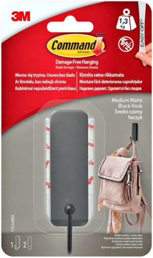Command Haczyk Uchwyt Metalowy Black 1,3 Kg