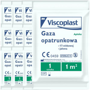 10 Szt Viscoplast Jałowa Gaza Opatrunkowa 1 M