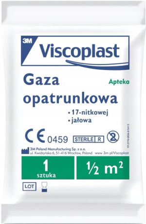 60 Szt Viscoplast Jałowa Gaza Opatrunkowa 0.5 M