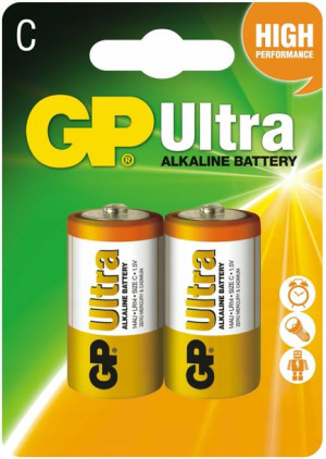 Baterie GP ULTRA ALKALINE LR14 C 1,5V - 2 szt