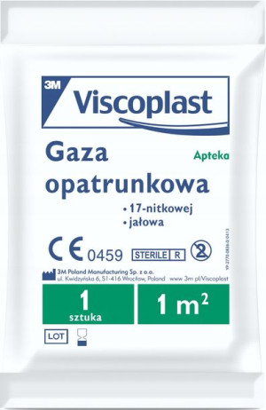 Viscoplast Jałowa Gaza Opatrunkowa 1 M