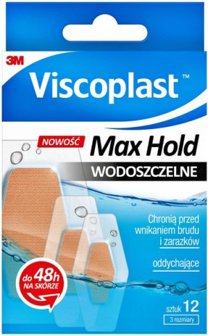 VISCOPLAST PLASTRY MAX HOLD wodoszczelne 12 szt