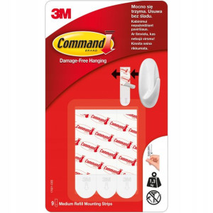 Command 3m Paski Mocujące Średnie 9szt 17021