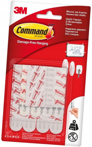 Command 3m Paski Mocujące Zestaw 8s+4m+4l 17200