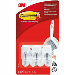 Command 3m Haczyki Małe 3 Szt Z Metalowym 17067