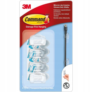 Command 3m Haczyki Organizacja Kabli 4szt 17017
