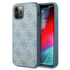 Oryginalne Etui IPHONE 12 / 12 PRO Guess Hard Case 4G Metal Gold Logo (GUHC