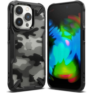 Ringke Fusion X Design etui pancerny pokrowiec z ramką iPhone 14 Pro czarny