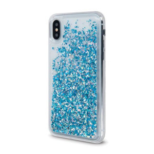 Etui REALME C11 2021 / C20 Przelewany Brokat Liquid Sparkle niebieskie