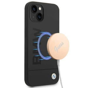 Oryginalne Etui IPHONE 14 BMW Hardcase Silicone Signature Logo Magsafe czar