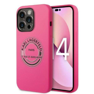 Karl Lagerfeld KLHCP14LSRSGRCF iPhone 14 Pro 6,1" hardcase różowy/pink Sili