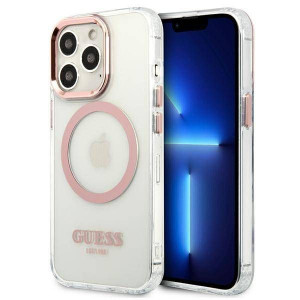 Oryginalne Etui IPHONE 13 PRO MAX Guess Hard Case Metal Outline Magsafe (GU