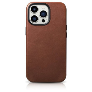 iCarer Oil Wax Premium Leather Case skórzane etui iPhone 14 Pro Max magnety