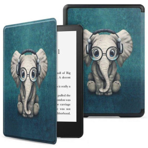 Etui KINDLE 11 2022 Tech-Protect SmartCase Happy Elephant niebieskie