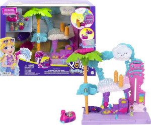 mattel hhj05  polly pocket flamingowa myjnia