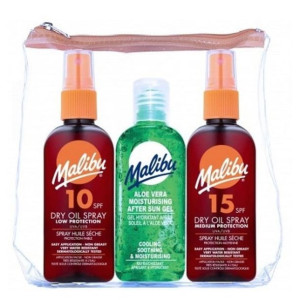 Malibu Travel Pack Balsamy Do Opalania SPF10 SPF15 + Balsam Po Opalaniu