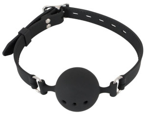 Czarny silikonowy knebel kula Bad Kitty śr. 4,5cm