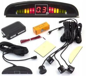 4x Czujnik Parkowania Cofania Parktronic Lcd Wyświ
