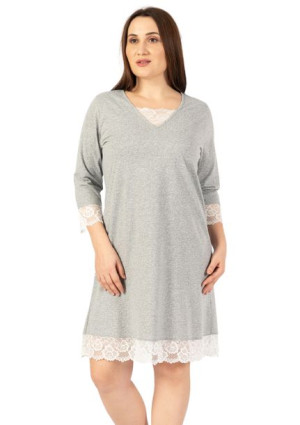 Koszula Nocna bawełniana Vienetta + Size 2XL koronka