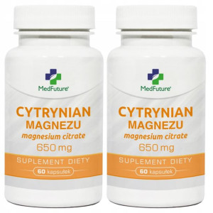 Cytrynian magnezu Magnesium citrate - 650 mg Zestaw 2 opakowania