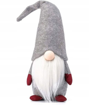 Figurka Świąteczna Skrzat Filcuś L. Grey 40 cm