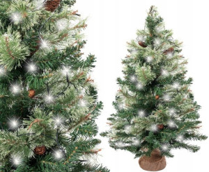 Choinka Sztuczna Świerk Jak Żywa 100 Cm Lampki Led