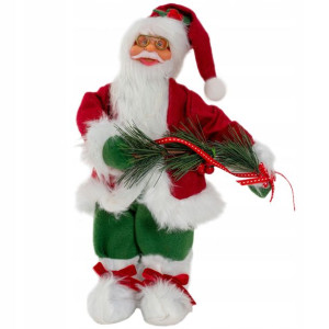 Święty Mikołaj Stojący 30cm Świąteczna Dekoracja