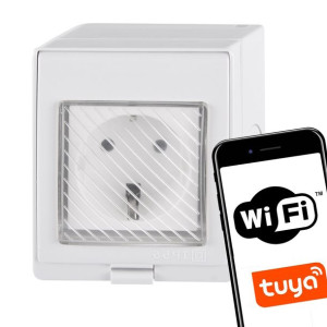 Gniazdo Natynkowe Zewnętrzne Wifi Tuya Smart
