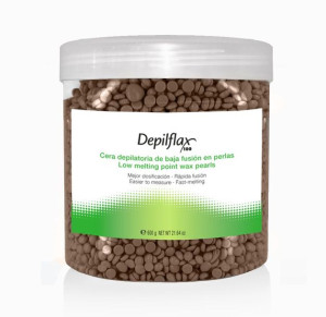 Depilflax Wosk Twardy Bezpaskowy Do Depilacji Perełka 600g Czekoladowy