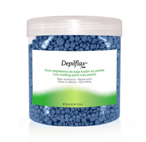 Depilflax Wosk Twardy Bezpaskowy Do Depilacji Perełka Azul 600g Niebieski