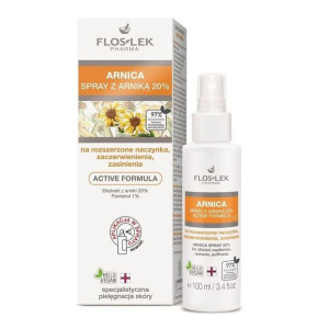 spray z arniką 20% active formula na rozszerzone naczynka zaczerwienienia