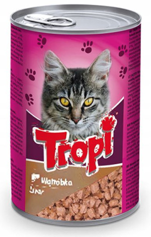 Mokra Karma Dla Kota Puszka Mięso Wątróbka 415g