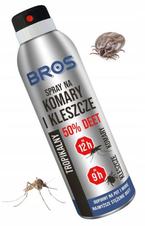 Bros Spray Preparat Na Komary Kleszcze 50% Deet