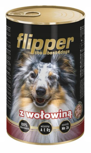 Karma Dla Psa Flipper Puszka Z Wołowiną 1240g