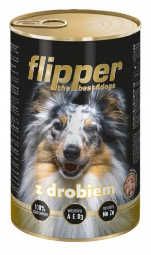 Karma Dla Psa Flipper Puszka Z Drobiem 1240g