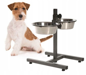 Stojak Na Miski Dla Psa Regulowany Miska 2x1.8l