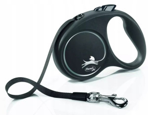 Smycz Dla Psa Kota Flexi Black Design Taśma 5m S