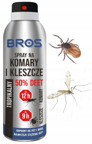 Bros Spray Preparat Na Komary Kleszcze 50% Deet