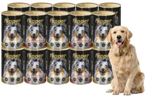 Karma Dla Psa Puszka Flipper Mix Smaków 20x1240g