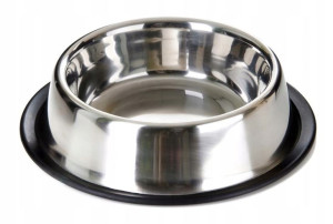 Miska Metalowa Dla Psa Antypoślizg Na Gumie 0,90l