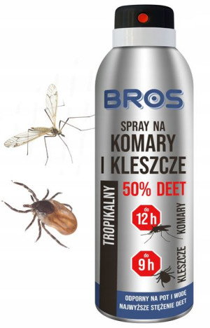 Bros Spray Preparat Na Komary Kleszcze 50% Deet
