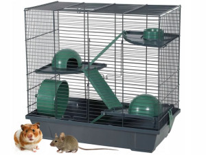 Klatka Domek Kuweta Kołowrotek Dla Myszy Chomika