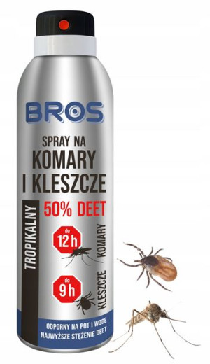 Bros Spray Preparat Na Komary Kleszcze 50% Deet